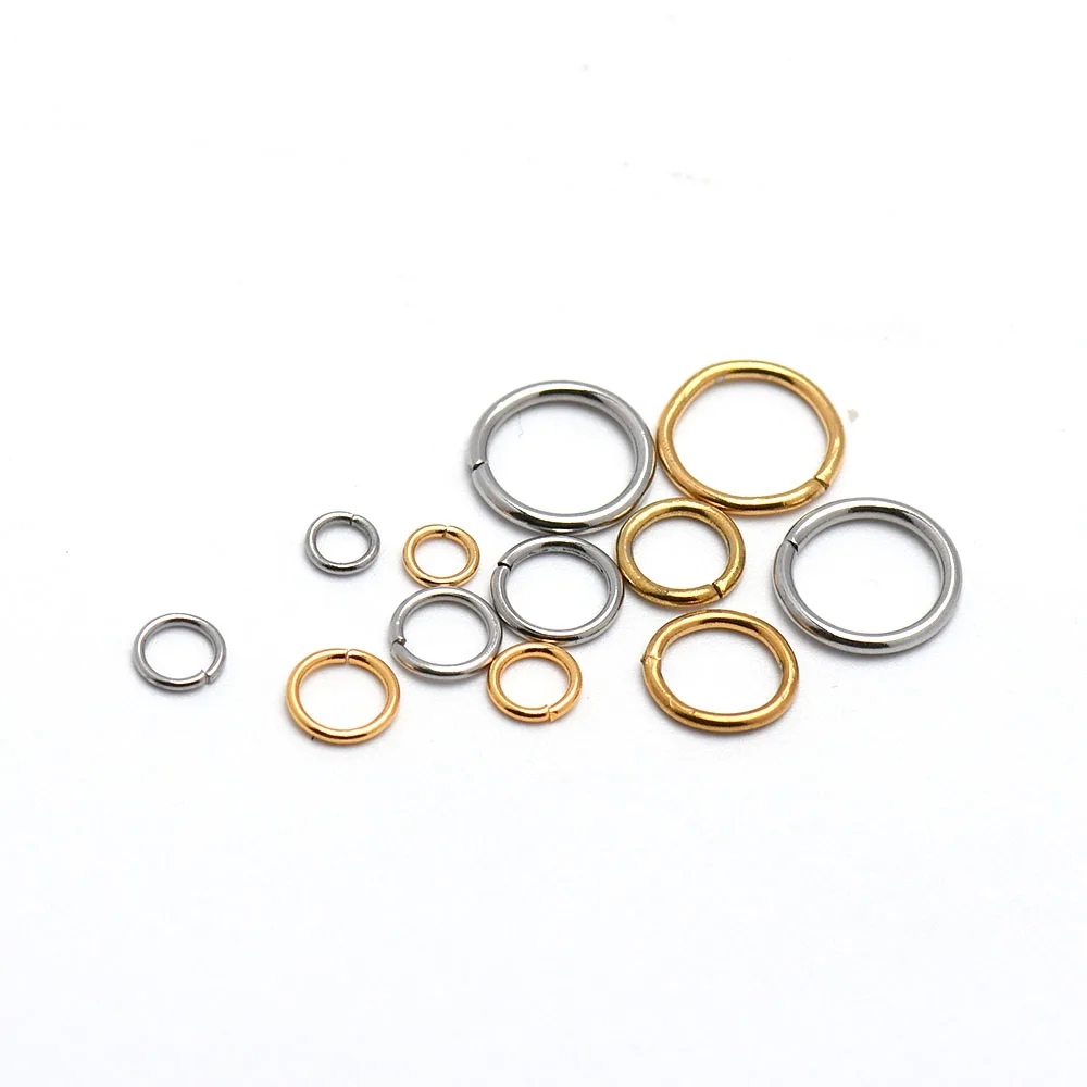 100-200 Stück 4mm 5mm 6mm 7mm 8mm 10mm Edelstahl-Spaltringe Offene Verbindungsringe für Schmuckherstellung – Detail 7