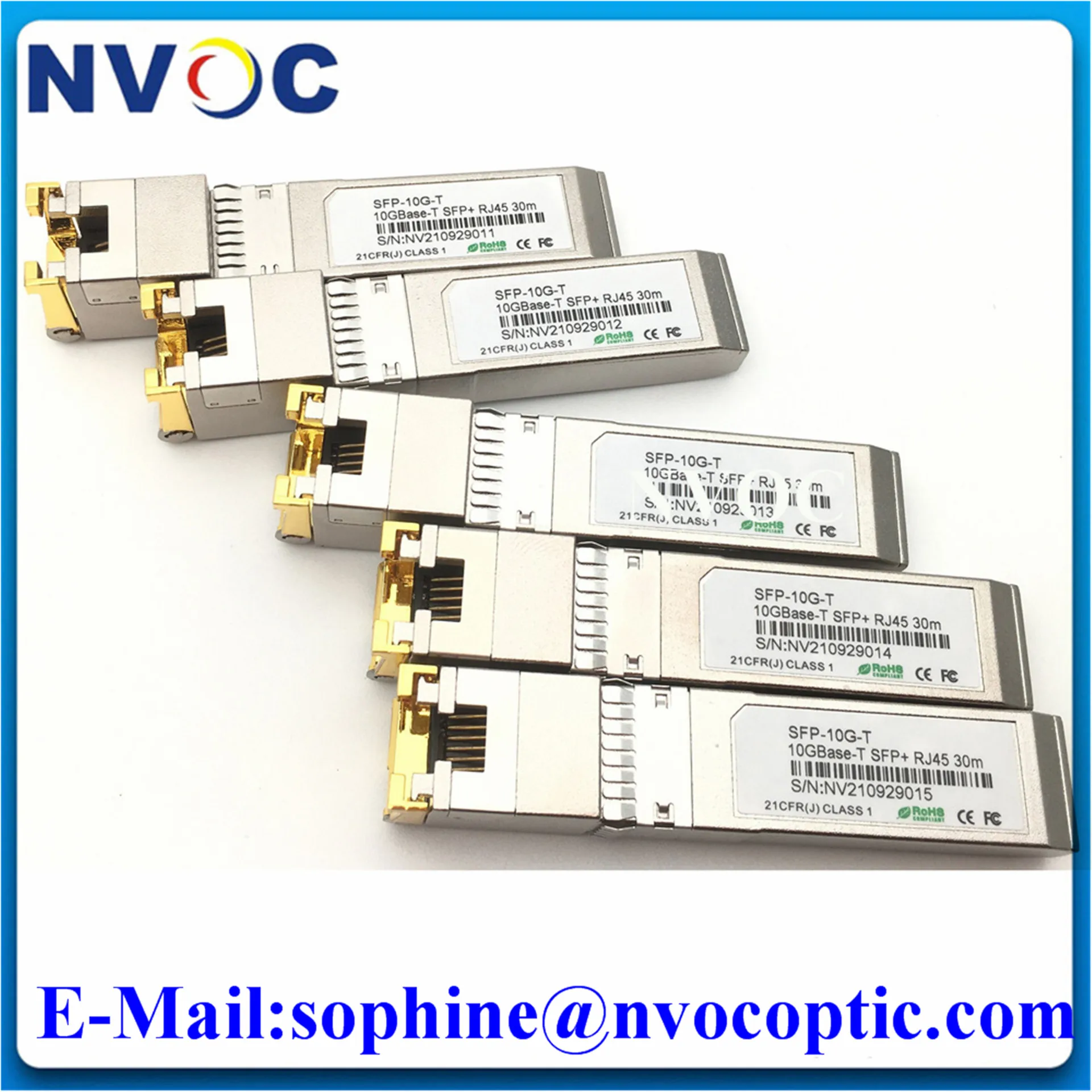 Free Shipping 2pcs SFP-10G-T 10G Gigabit Ethernet 30M 10GBASE-T Copper RJ45 SFP+ Compatible with Cisco/Mikrotik SFP Switch