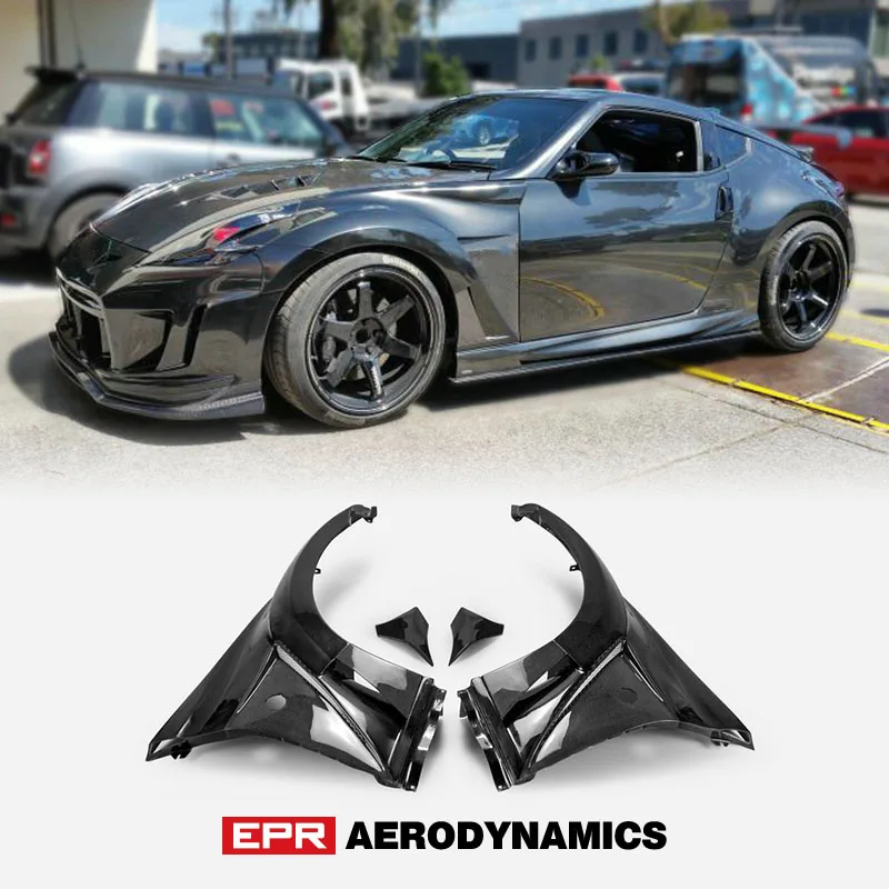 

Front Fender Vent Portion Carbon Fiber for Nissan 370Z Z34 Car-styling VRS Style Portion Carbon Fiber Front Bumper Extension