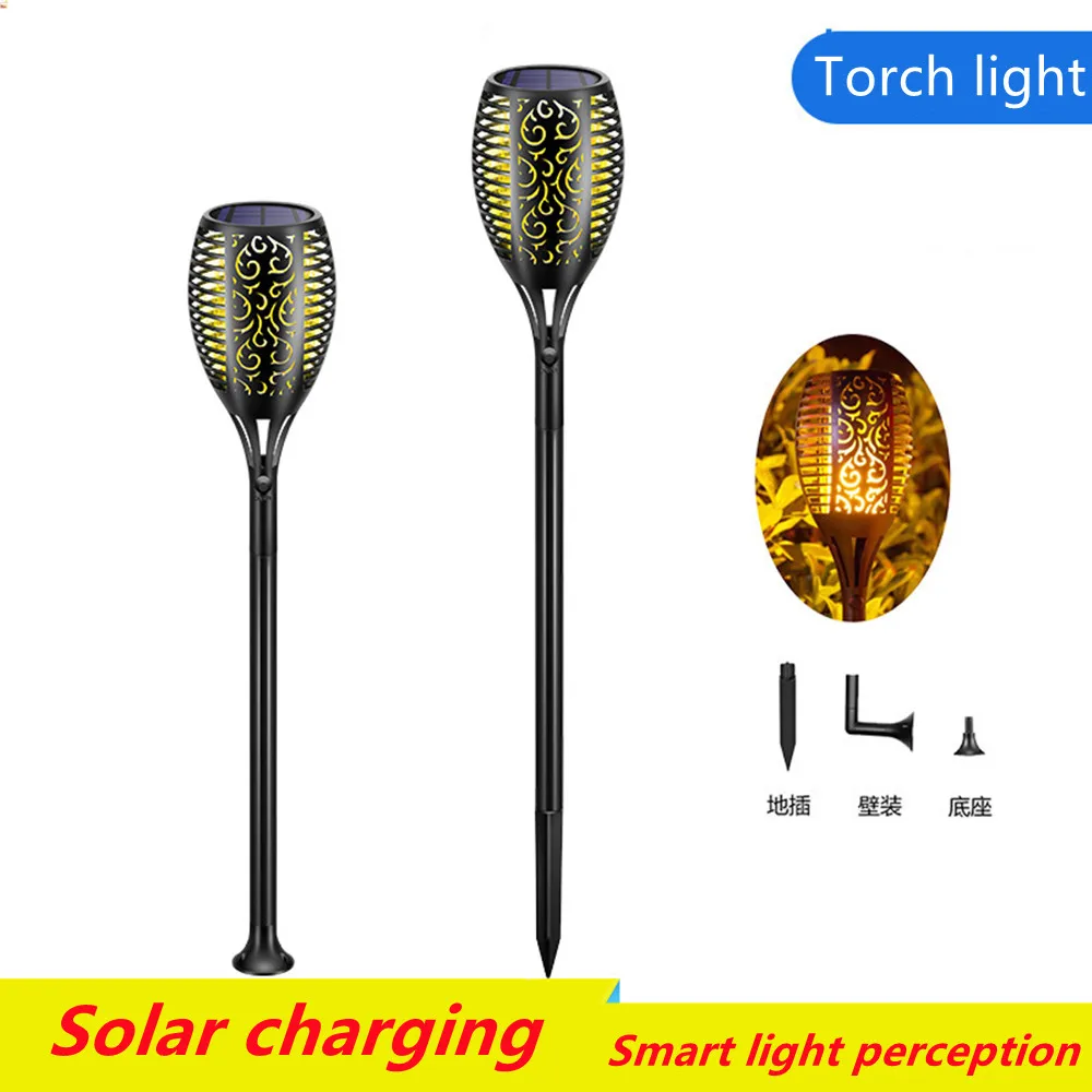 

96LED Solar Flame Torch Light Flickering Waterproof Garden Decor Landscape Lawn Lamp Solar Led Light Outdoor