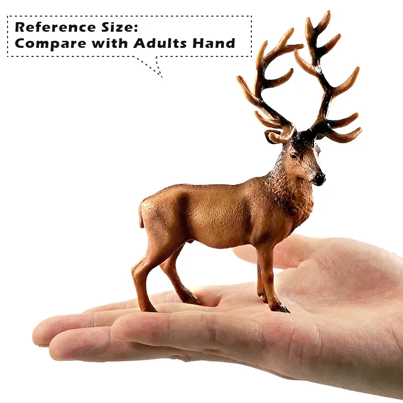 New Sika Deer Simulation Reindeer Elk animal model action figure home decor boy girl Gift For Kids Educational toys for children