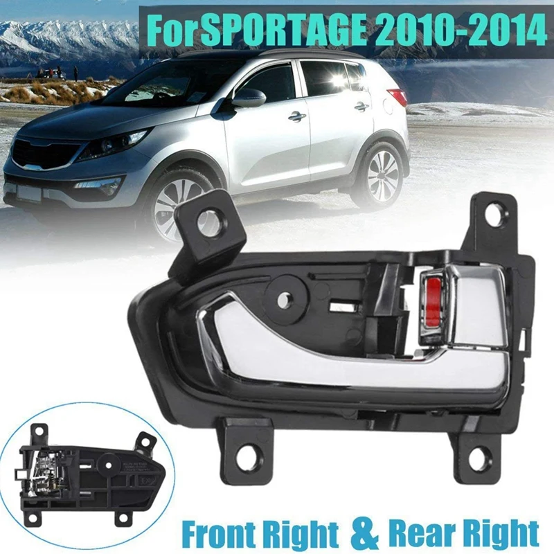 2Pcs Car Left/Right Inside Door Handle for KIA Sportage 2010 2011 2012 2013 2014 82610-3W000 82620-3W000