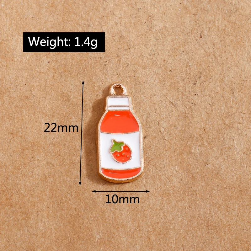 10 Stück Emaille-Anhänger für Lebensmittel und Getränke für Schmuckherstellung, Kuchen, Milch, Cola, Eiscreme, Anhänger, handgefertigte Halskette, Ohrringe, Bastelbedarf – Detail 20