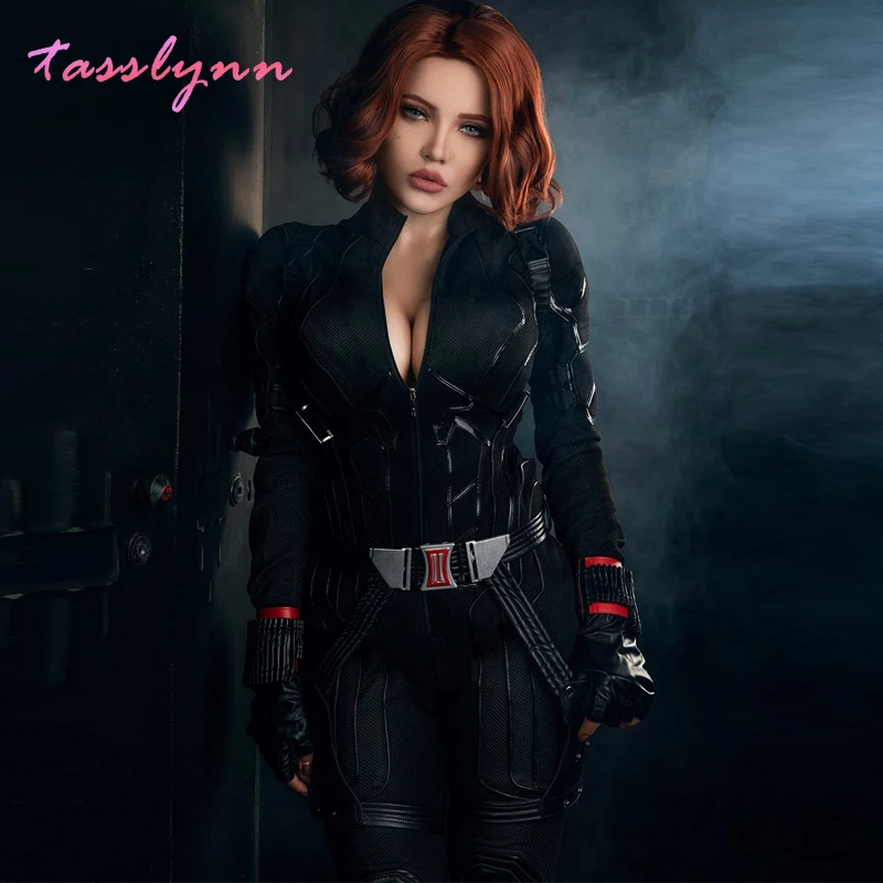 Black Women Cosplay Costume Widow Carnival Halloween Outfit Cosplay Natasha Romanoff Jumpsuit Fancy Accessories Boots Anime