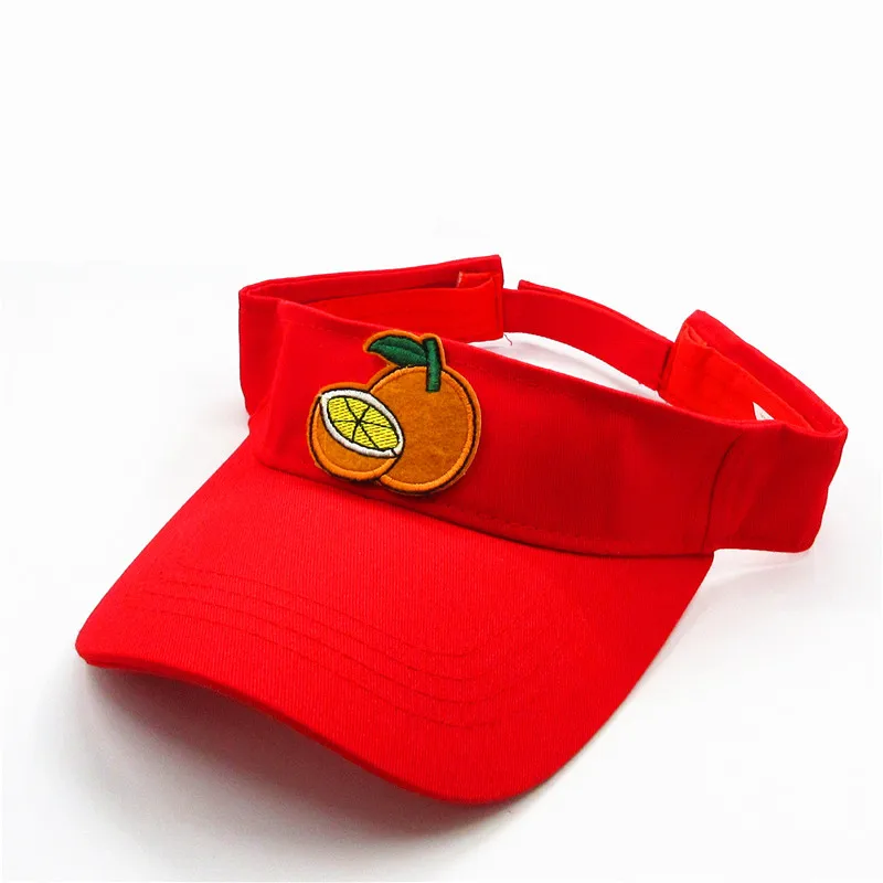 2020 Cotton Orange Fruit Embroidery Visors Baseball Cap Adjustable Snapback Cap for Men and Women 321