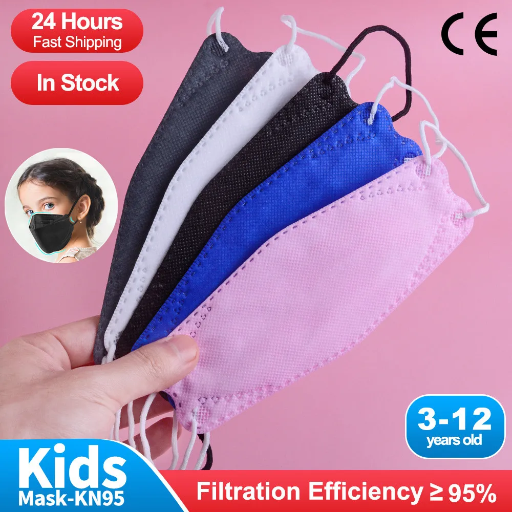 

3-12 Years Old FFP2Mask Niños CE Children KN95 FFP2 Mask Resuable 4 Layers Mixed Color Protective FPP2 Infantil Mascarillas