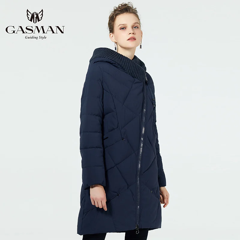 Gasman-casaco com capuz grosso para mulheres, marca parkas, moda, tamanho grande 5xl 6xl, 1702, inverno, 2022