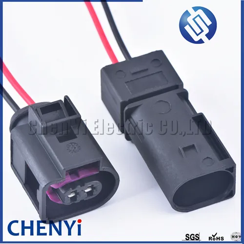 2 pines 3,5 mm 4D 0971992 Para VW Passat Golf Jetta para A3 A4 A5 A6 Q7 TT bocina conector de clavija de inyector de combustible con cable 4D0 971 992