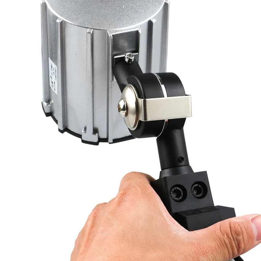 LED Work Light Waterproof Lamp for Machine Tools Lathe Milling Drill Industrial Lighting 7W 24V, Short Arm Type, Screw Mounted