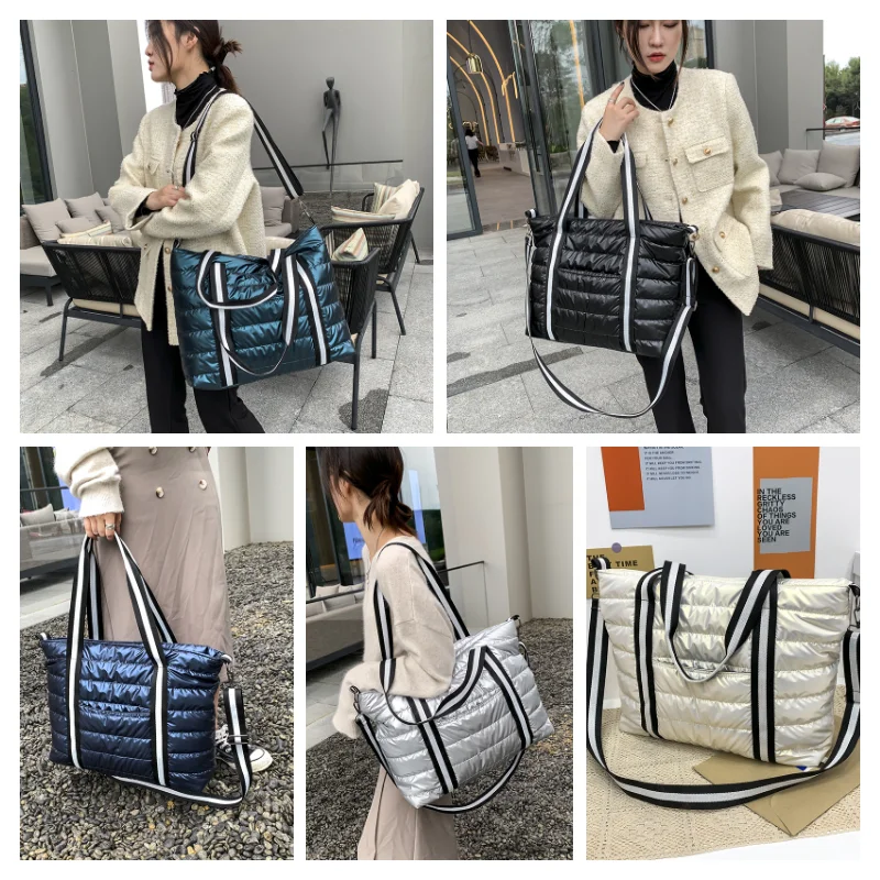 2021 New Space Cotton Large Capacity Women's Luxury Bag Ladies Shoulder Bags Fashion Designer Handbag Crossbody Bags Female Tote