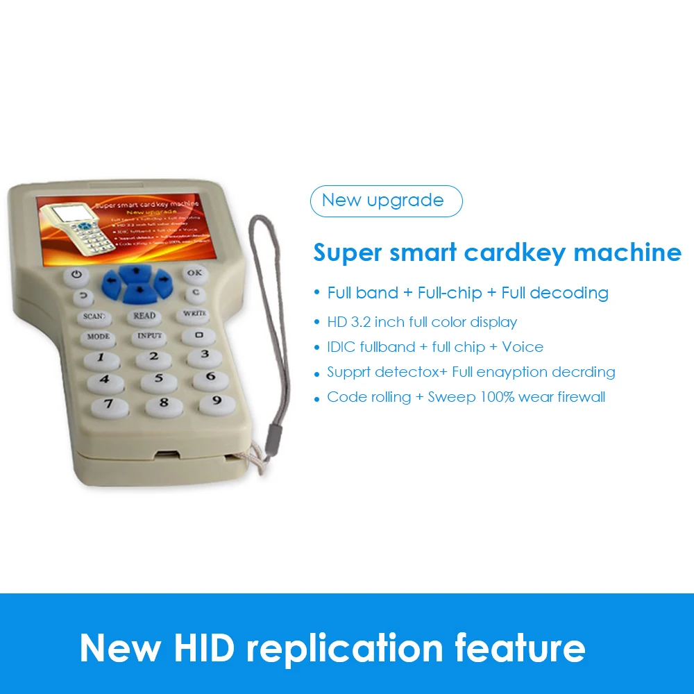 Full Frequency Ic/Id Rfid Lezer Smart Card Writer Encryptie Replicator Cuid Fuid Copier Tag Duplicator