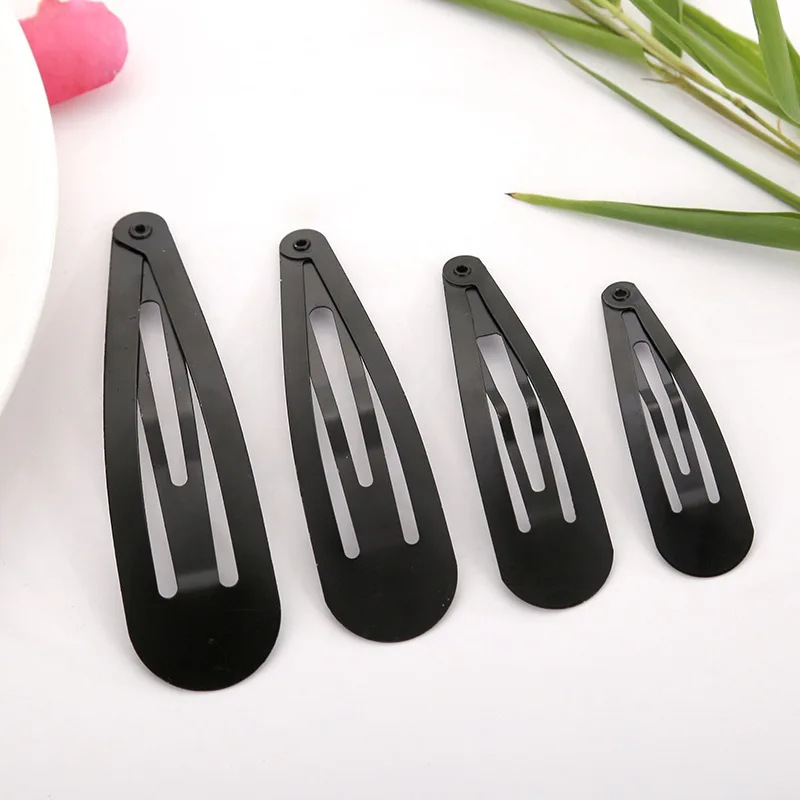 20pcs 4cm/5cm/6cm/7cm/8cm Silver Gold Black Snap BB Clip Girls Hairpin Barrettes for DIY Headwear WHOLESALE Hairgrip