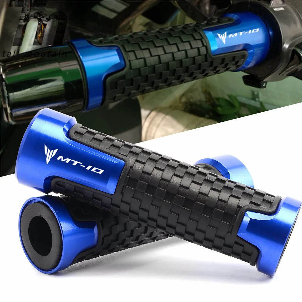 

Hot sale Universal Motorcycle Accessories Motorcycle Blue/Red HandleBar Grips CNC PVC 22CM Grips For YAMAHA MT-10 MT10 MT 10