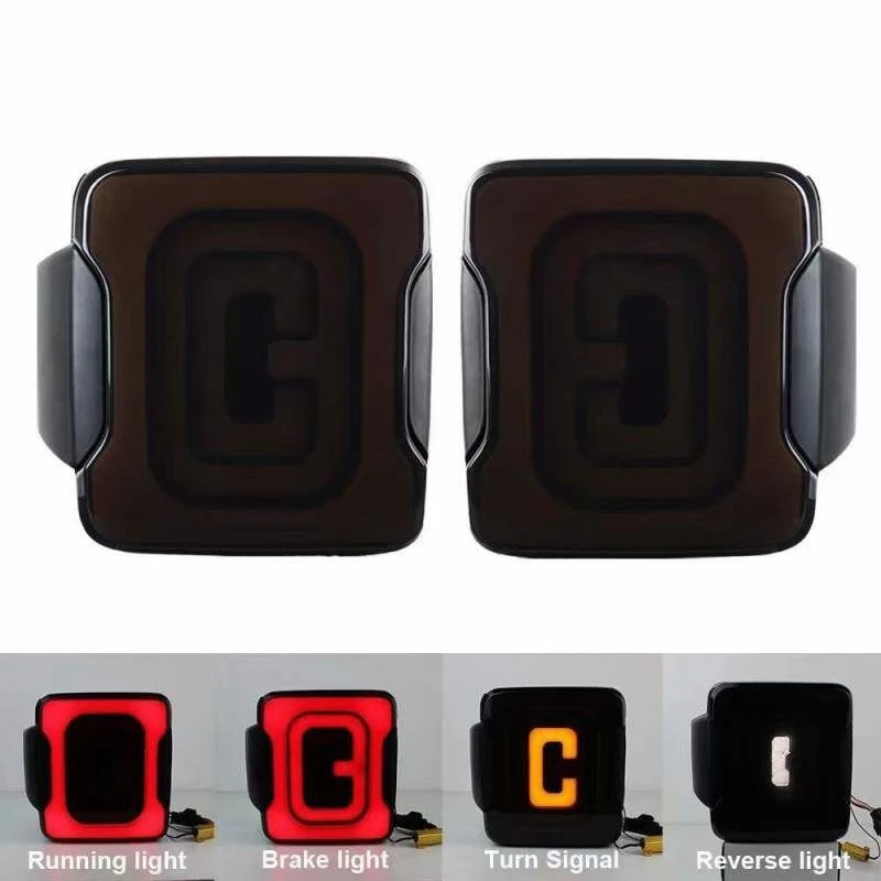 Smoked/Clear/Black 30W LED Tail Lights Unique