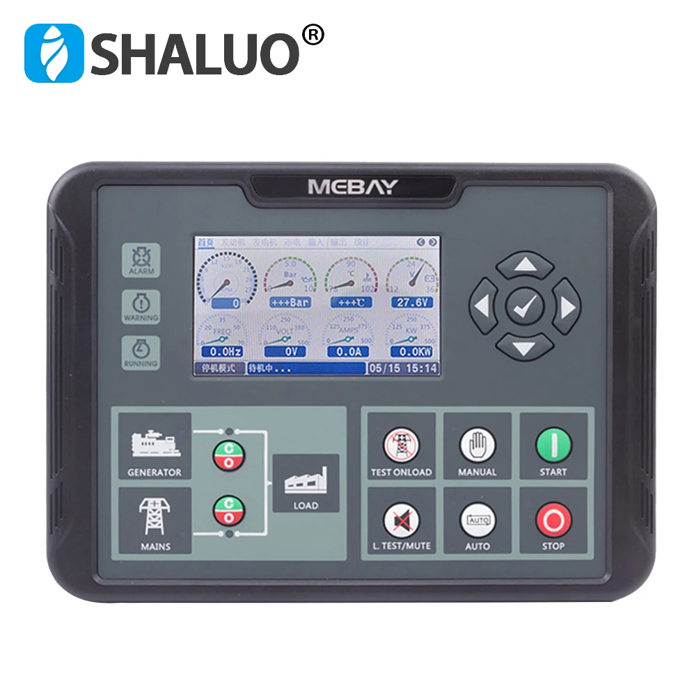 mebay modulo do controlador do gerador diesel com tela do lcd placa de controle monitoracao placa de controle dc80d dc82dr mk3 amf rs485 01