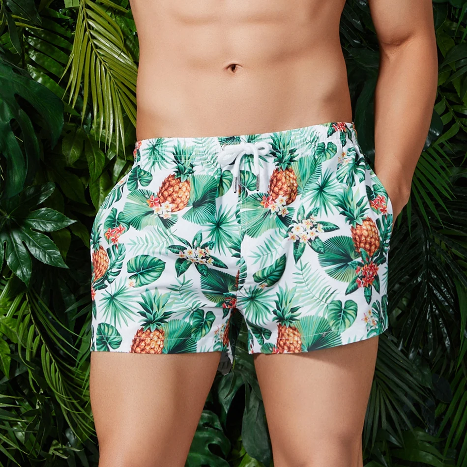 Mens Board Shorts Casual Beach trunks Summer Fruits Colorful Beach Shorts Seaside Sports Small Boxer