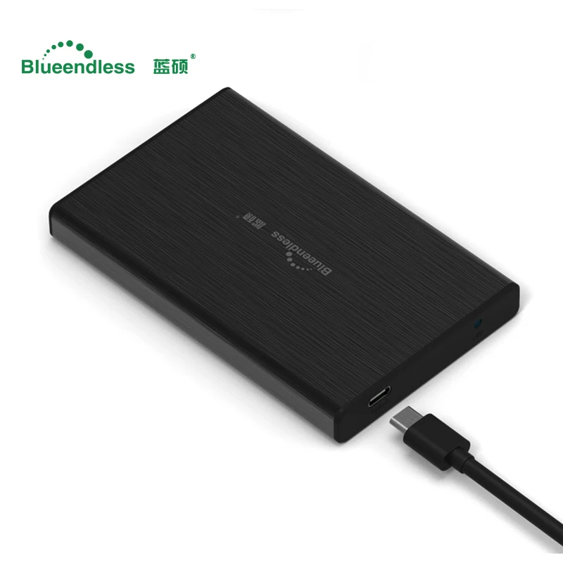 케이스 Hd Externo Sata to USB 타입 C 3.1 HDD 박스 HDD 2.5 외장 하드 드라이브 케이스 9.5MM 6TB, 알루미늄 Hdd 박스/캐디