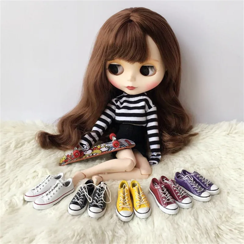 

1 pair 1/6 Blyth Doll Casual Sneakers Shoes 4.5cm BJD Doll Shoes For BJD 1/6 Blyth 30Cm Russian Doll DIY Accessories