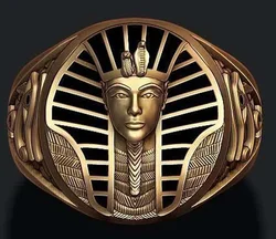 Men's Creative Exquisite Egyptian Pharaon Ring Fashion Gothic Hip Hop Party Punk Jewelry Anniversary Birthday Gift Size Us6-13