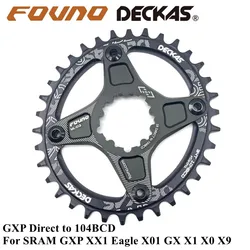 Deckas Oval Chainring Direct to 104BCD 32T 34T 36 38T Chain Ring 6mm Offset for SR XX1 Eagle X01 GX X1 X0 X9 Bicycle crank