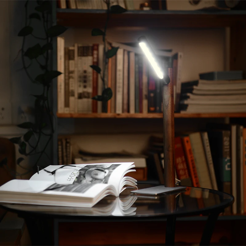 Imagem -03 - Luzes Led Wood Desk Creative Branch Estrutura Luz de Leitura Eye-caring Office Night Light Rotação de 360 °