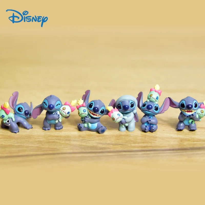 

Lilo And Stitch Mini Figures Toys Set Disney Scrump Doll Animal Figurines Pvc Statuette For Decoration Accessories For Girls Car