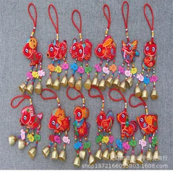 Chinese Knot Cloth Embroidered Embroidery Mobile Accessories Car Hanging  12 Chinese Zodiac Animal Year of The Rat Hang Gift