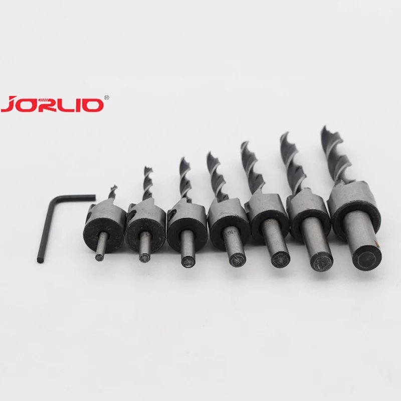 7PCS flauto svasatore punta da trapano HSS alesatore vite foro taglierina strumento di smussatura del legno