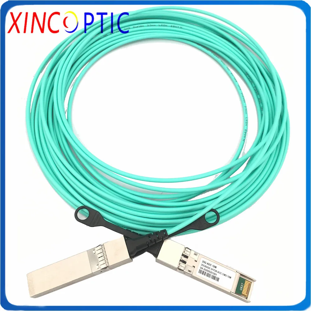 

2 шт. 25 Гбит/с SFP28 30 м OM3 AOC кабель, 25G SFP28 to SFP28 30 м (98 футов) стандарт Cisco SFP28-25G-AOC30M совместимый 25G SFP28 активный оптический кабель