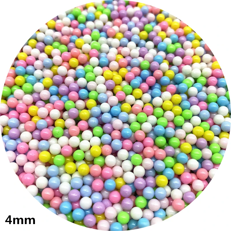 3 4 5 6 8 mm Candy Color NO Hole Beads Acrylic  for Jewelry Making Handmade Kids Toys DIY #RoLi