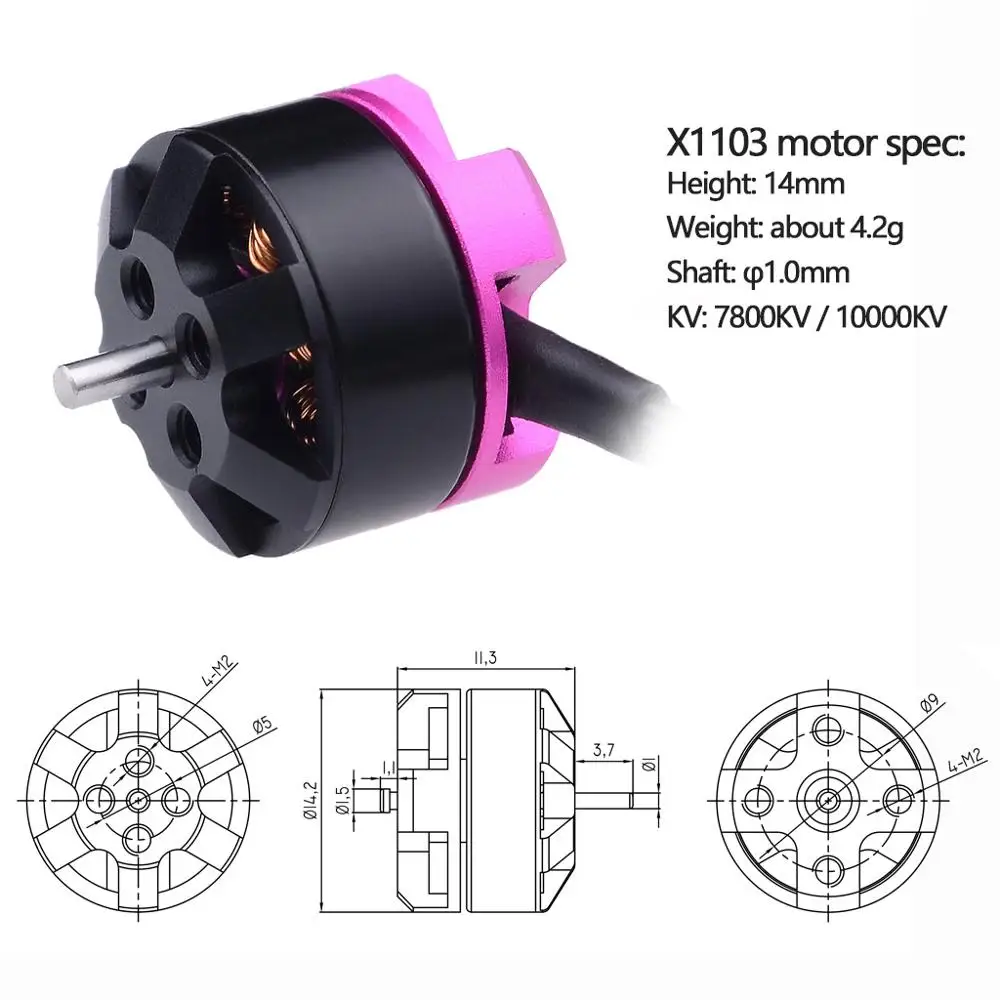 Surpass Hobby 1103 1104 4600KV 7000KV 8700KV 7800KV 10000KV Brushless Motor for RC 80 90 100 mm 120mm Mini Racing Drone