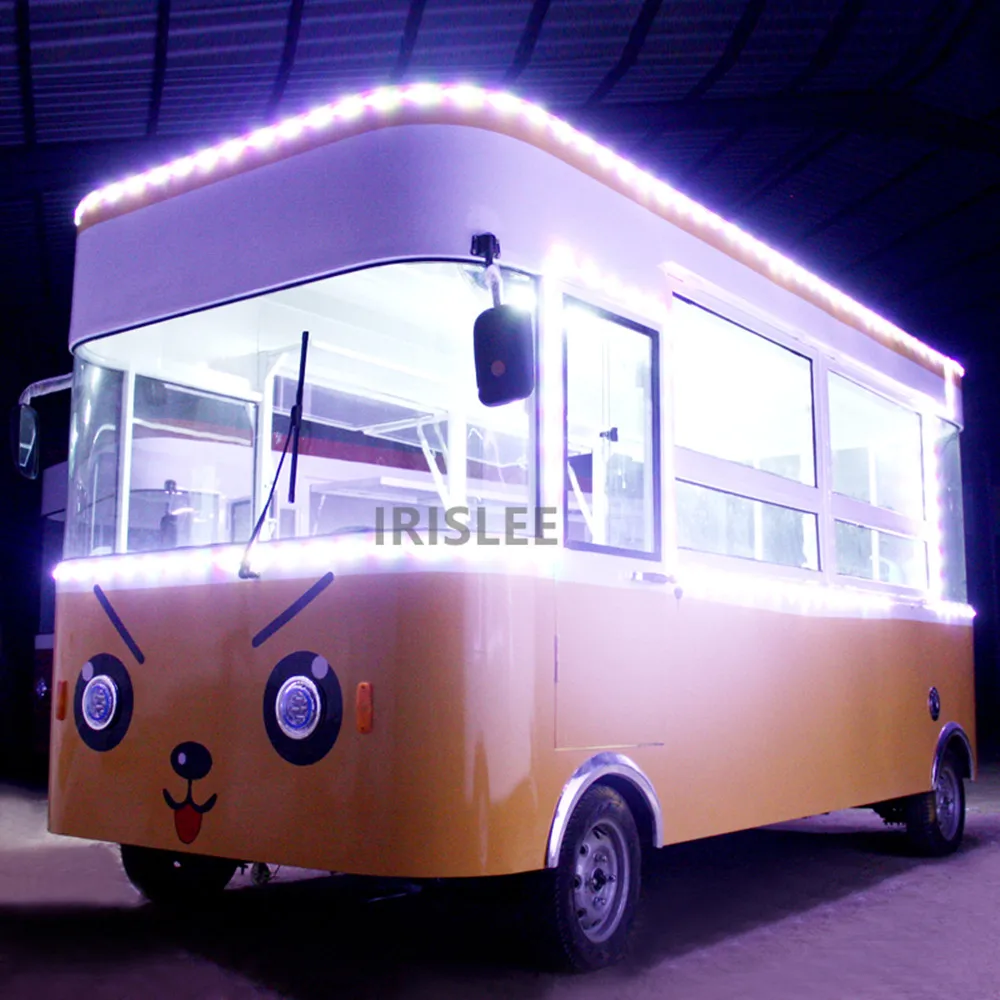 Mobile food carts/trailer/ ice cream truck/snack food carts customized for sale with shipment by sea