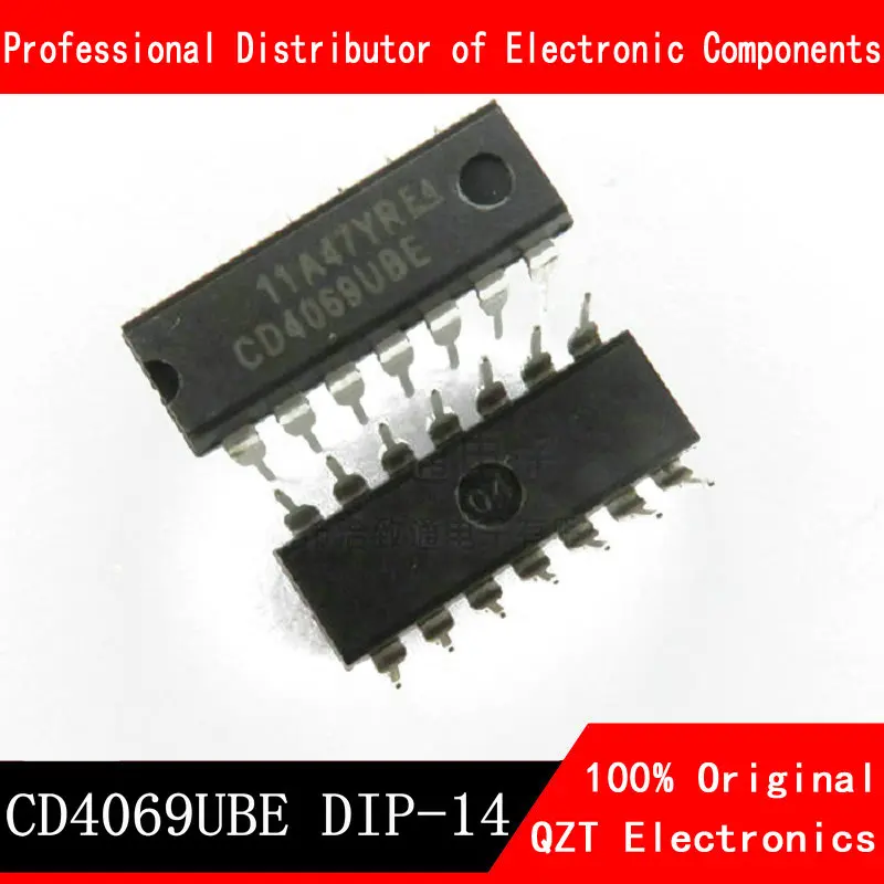 10PCS CD4069UBE DIP14 CD4069U DIP CD4069 DIP-14 CD4069BE new and original IC