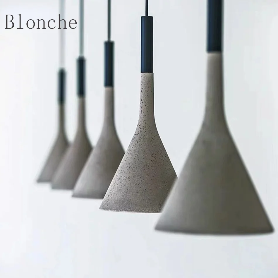 

Modern Cement Pendant Lamp Concrete Industrial Style Decorative Hanging Light for Home Restaurant Bar Living Room Bedroom Lighti