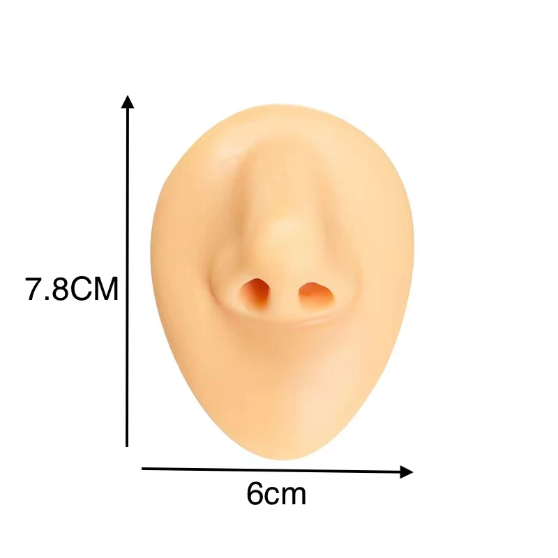 Soft Silicone Ear Model 1:1 Human Ear Nose Tongue Labret Model Simulation Display Props Teaching Tools Jewelry Display Earrings