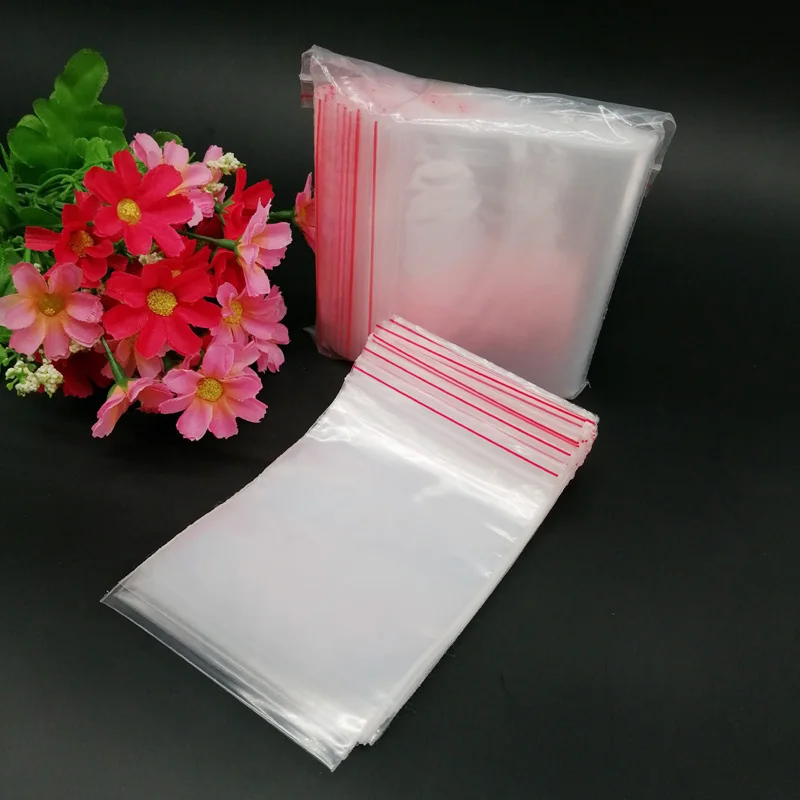 100pcs Plastic Ziplock Bags Reclosable Fresh Keep Clear Zip Lock Plastic Bags Reclosable Zip Lock Poly Small Jewelry Bag Storage