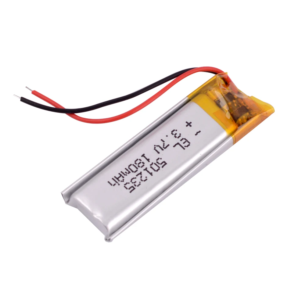 501235   3,7 В 180 мАч литий-ионный литий-полимерный аккумулятор для Bluetooth-гарнитуры, мыши, браслета, наручных умных часов