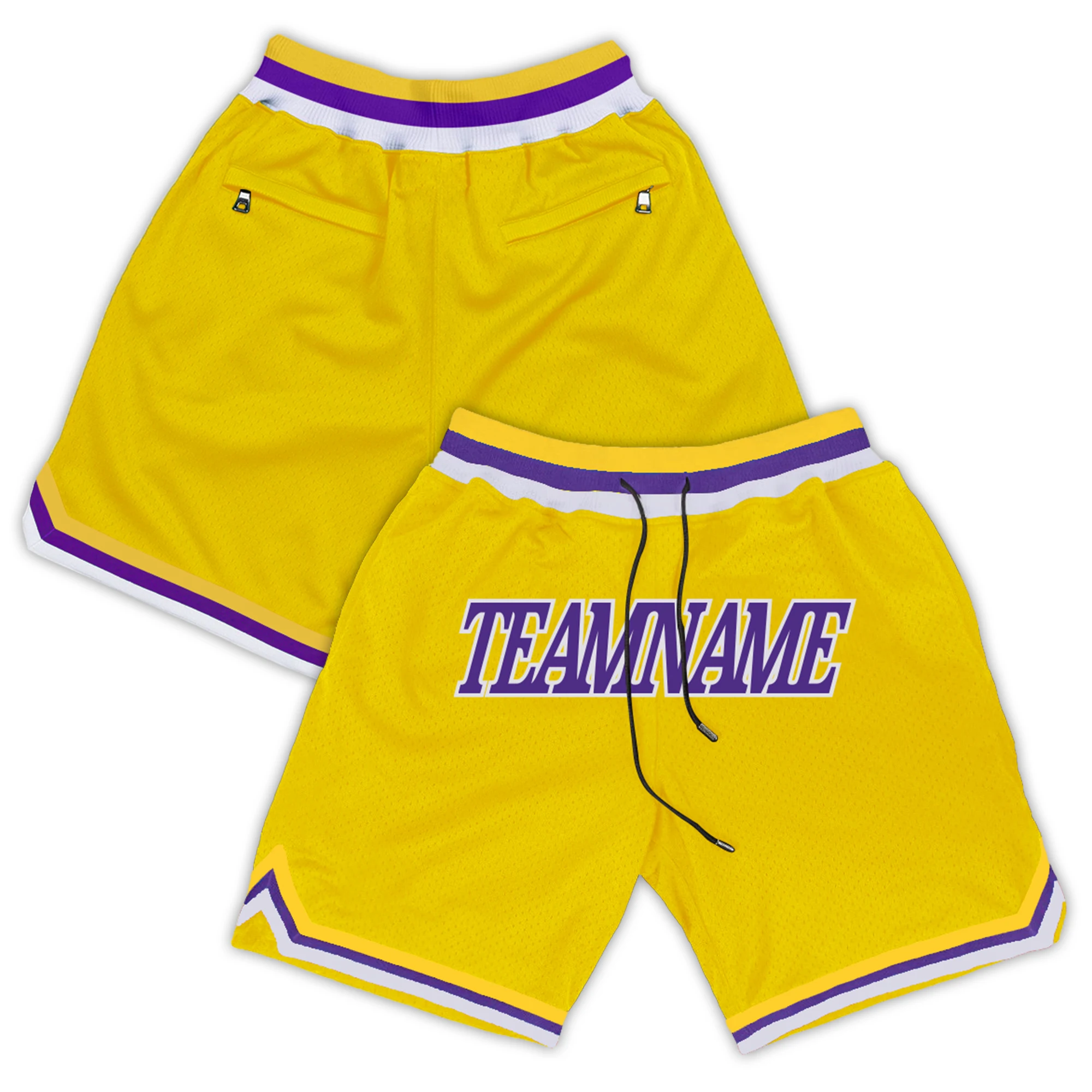 Custom Basketball Shorts Embroidered Name for Men/Kids Loose Hip Hop Casual Wearing Zipper Pocket Breathbale Sportswear Gift