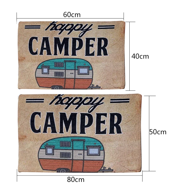 Cartoon Camper Carpet Bathroom Entrance Doormat Bath Indoor Floor Rugs Absorbent Mat Anti-slip Kitchen Rug for Home Decorative