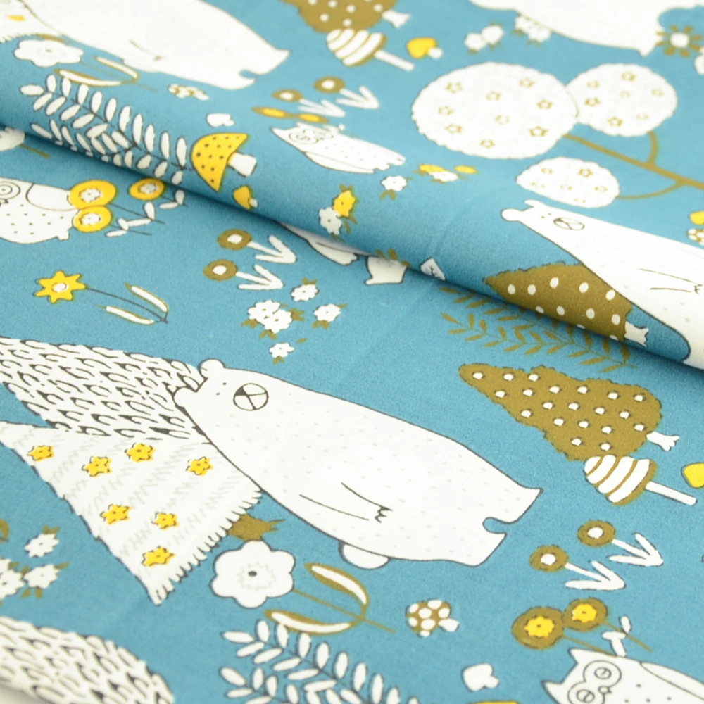 Booksew 100% Cotton Twill Fabirc Polar Bear Patterns Assorted Fabrics for Sewing Cloth DIY Handmade Patchwork Quilting Homesheet