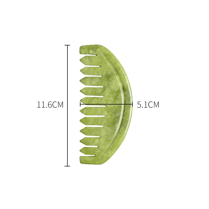 Jade Massage Comb Head Massager lady Scalp Care Natural Jade Stone Combs Gua Sha Board Hair Brush Relaxation Health Care Tool