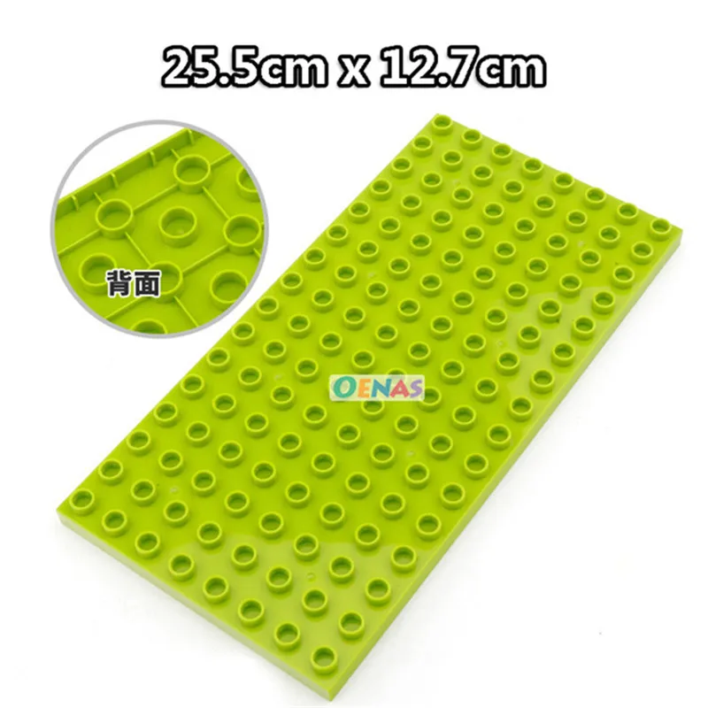 DIY 8*16 Size Block Baseplate 128 Dots Assemble Big Particle Building Block Compatible Large Educational Brick Toy for Childrens