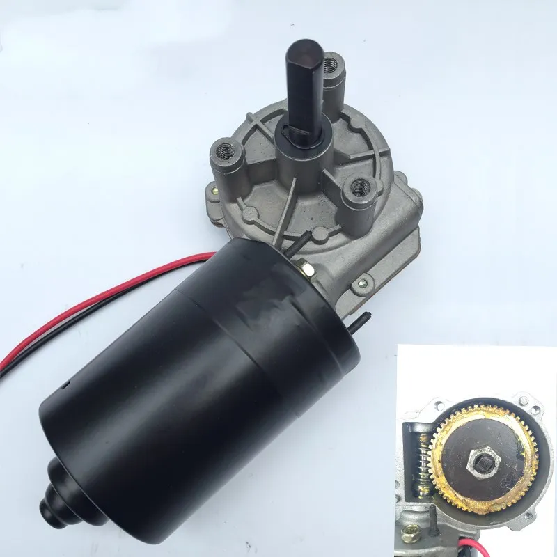 10rpm-80rpm high power DC worm gear motor 12v garage door motor 60w