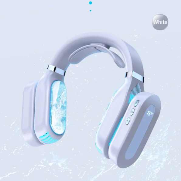 คอพัดลม Bladeless พัดลมกีฬาขี้เกียจแขวน Air Cooling และเครื่องทำความร้อนอุ่นสำหรับเดินทางกลางแจ้ง Summer USB แบตเตอรี่ชาร์จ FS63