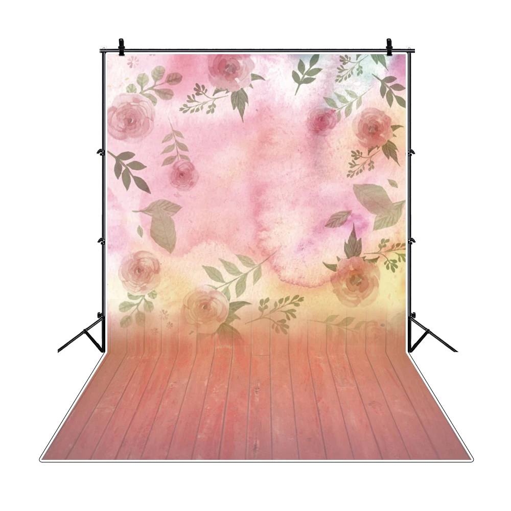 Laeacco Spring Blossom Flowers Tassel  Wooden Board Butterfly Child Portrait Backgrounds Photographic Backdrops For Photo Studio