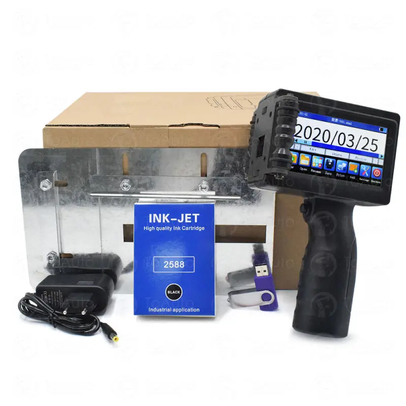 impressora a jato de tinta handheld 25 idiomas 600dpi impressora lable mathine usb qr codigo inteligente com sensor 127 mm 01