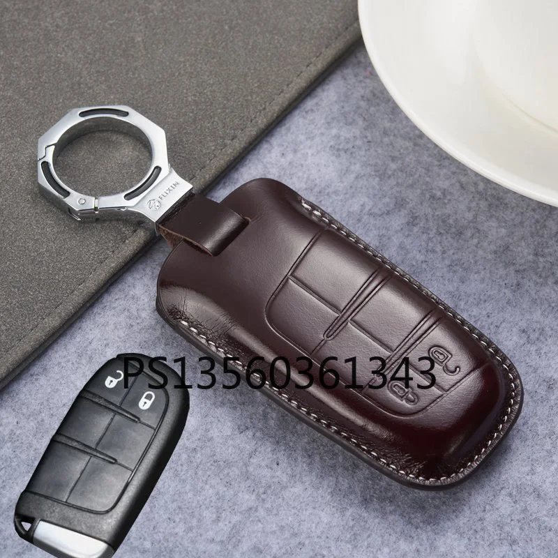 

Suitable for Dodge Journey Jcuv Ram FOR Chrysler 300c Leather Key Case Metal Buckle