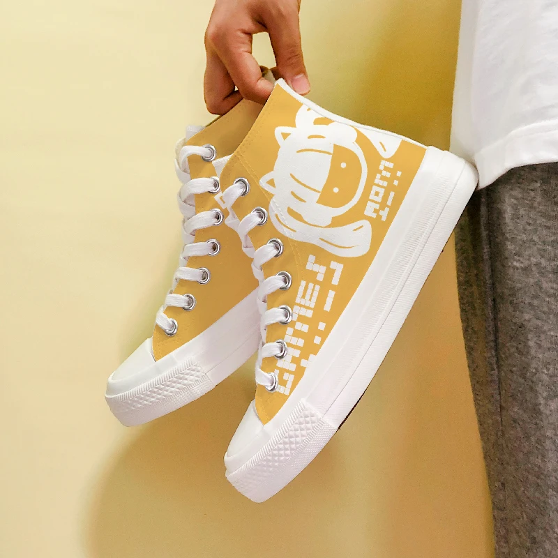 Amy and Michael 2021 Designers Sneakers Fashion Cute Game Girls Hand Painted Canvas Shoes Female Students Casual Flat Trainers