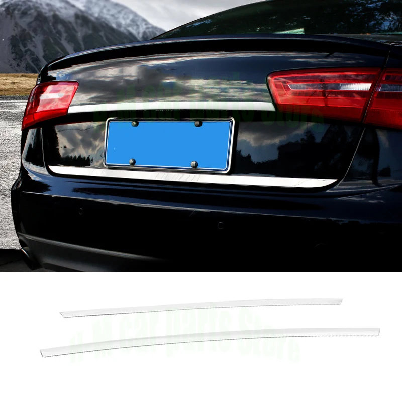 STAINLESS REAR DOOR TRUNK BOOT TRIM EXTERISTICKERS FOR AUDI A6 C7 (sedans) 2009-2020 ACCESSORIES CAR-STYLINGOR MOLDING