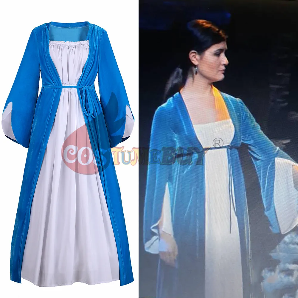 Robe Cosplay bleue pour demoiselle d'honneur, Cosplay, manteau, robe de bal, victorienne, Rococo, costume médiéval